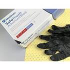 Перчатки нитриловые текстурированные, неопудренные, черные Medicom NaviStom
