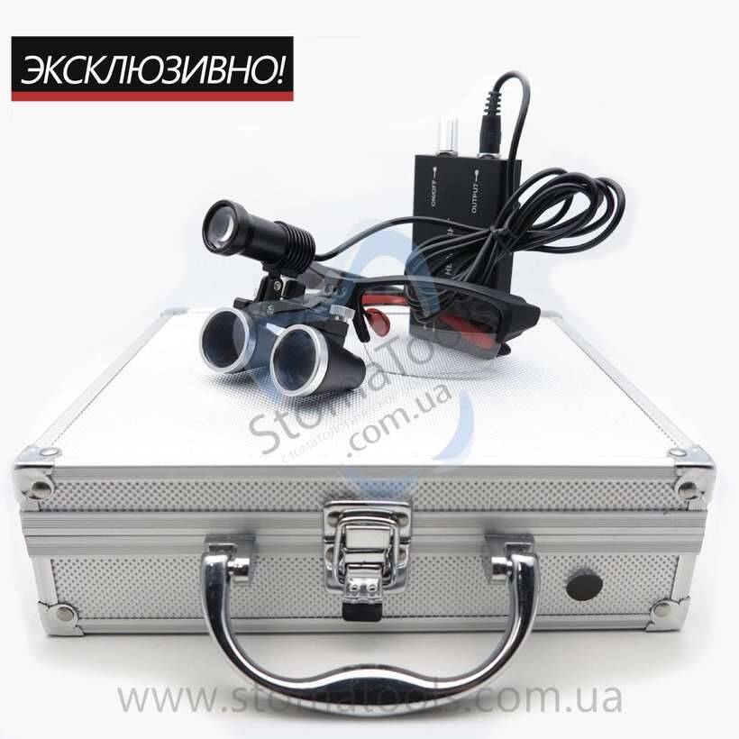 Бинокулярные лупы с автономным светом + кейс - ADAE AD 014 Бинокулярные лупы с автономным светом + кейс - ADAE AD 014 NaviStom