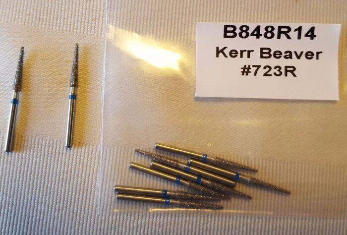 Боры стоматологические алмазные для турбинного наконечника, США Kerr Beaver B848R14,B848F16,B848R18, NaviStom