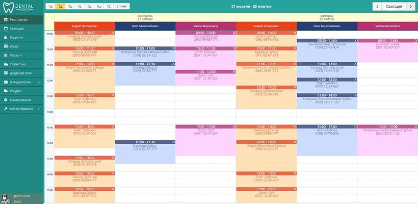 CRM для стоматології Dental Clinic NaviStom