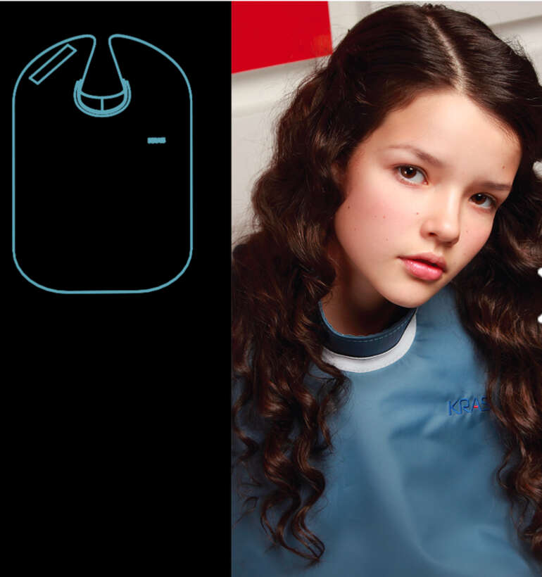 Фартух рентгенозахисний дитячий з коміром, свинцевий еквівалент 0,35 (при U=100kВ), 40х55 см, вага 1 NaviStom