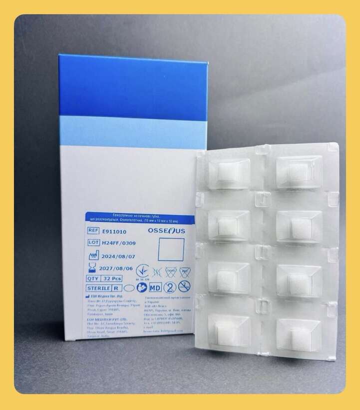 Губки гемостатичні Желатинові, стерильні Osseous NaviStom