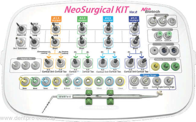 Хирургический набор Neobiotech для дентальной имплантации 450 уе Хирургический набор Neobiotech для дентальной имплантации 450 уе NaviStom