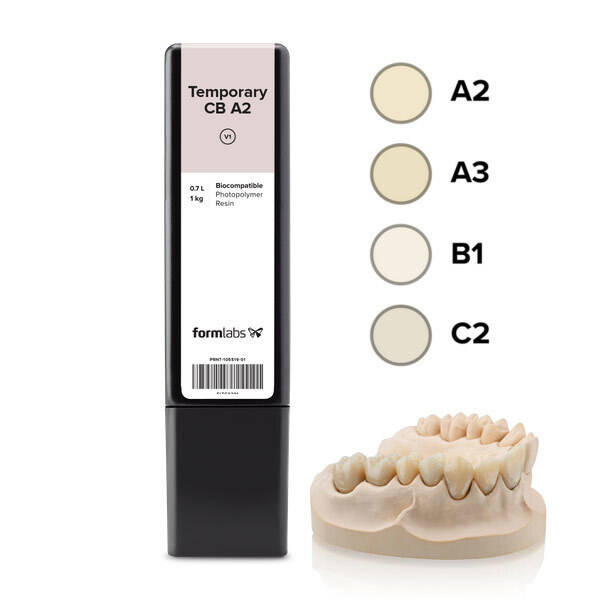 Картридж із стоматологічною фотополімерною смолою Temporary CB Resin для 3D принтера Formlabs NaviStom