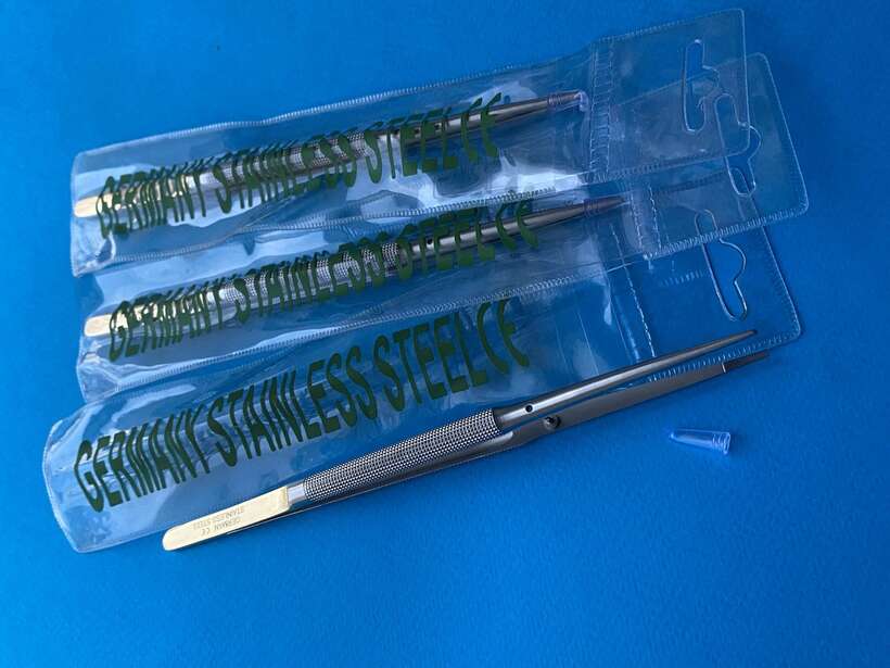 Набір з трех пінцетів Штати німецька сталь! NaviStom
