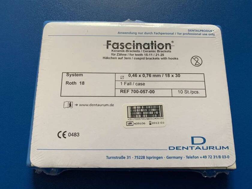 Набор керамических брекетов FASCINATION Dentaurum (10 шт) NaviStom