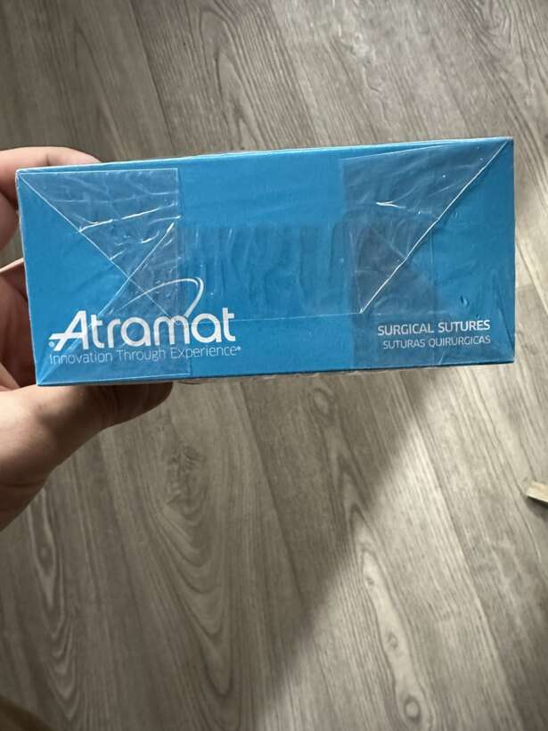 Шовний матеріал Atramat(Мексика) Нейлон/Nylon 5.0 75см чорна нитка! NaviStom