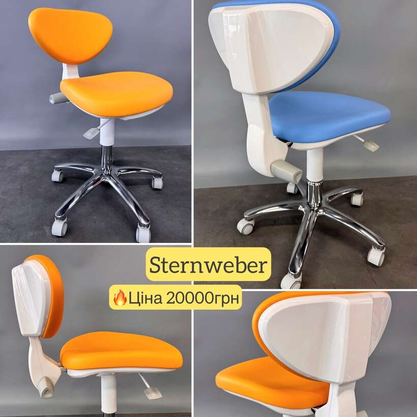 Стілець SternWeber забезпечує високу ергономіку, підтримуючи правильну поставу лікаря під час роботи NaviStom