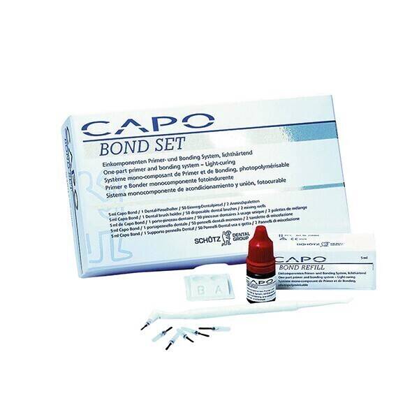 Светоотверждаемый однокомпонентный праймер и связывающая система CAPO Bond Set Светоотверждаемый однокомпонентный праймер и связывающая система CAPO Bond Set NaviStom