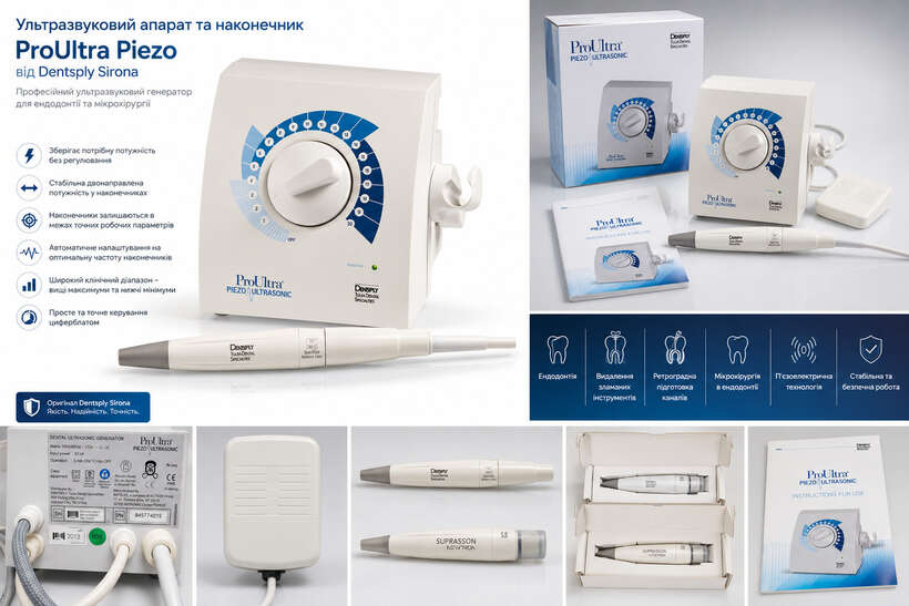 Ультразвуковий апарат Dentsply Sirona ProUltra Piezo + наконечники (NEWTRON / ProUltra) NaviStom